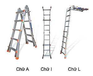 Thang nhôm trượt, gấp đa năng, Nhiều tư thế sử dụng, Hợp kim nhôm bền bỉ - Hàng chính hãng NIKITA AM