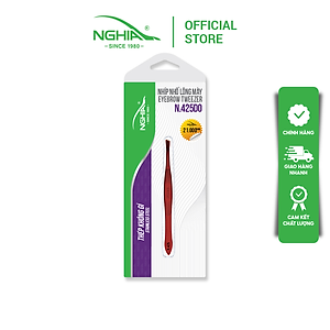 Nhíp Inox Đầu Xéo Nhổ Lông Mày Cao Cấp Kềm Nghĩa N.425