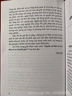 Quyền sở hữu trí tuệ, bảo vệ và chuyển giao (Sách chuyên khảo)