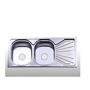 Bộ Chậu Rửa Chén Bát Inox 304 Có Chân HWATA 2 Hộc 1 Bàn - Hàng Chính Hãng nhiều kích thước