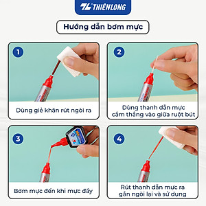 Hộp 10 Bút Lông Dầu Thiên Long PM-09