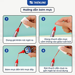 Hộp 10 Bút Lông Dầu Thiên Long PM-09