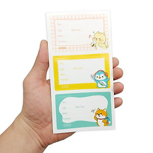 Bộ 4 Nhãn Vở Học Sinh - Thiên Long NBL-008 (Mẫu Sản Phẩm Giao Ngẫu Nhiên)