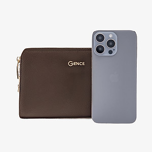 Clutch Nam Ví Cầm Tay GENCE RB07 Da Bò Khóa Số Cao Cấp Màu Nâu