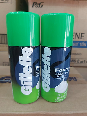 Bọt cạo râu Gillette Foamy Methol  175g hương chanh và hương bạc hà
