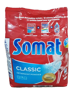 Combo 5 bịch bột Rửa Ly - Bát Somat 1,2 Kg - Đức