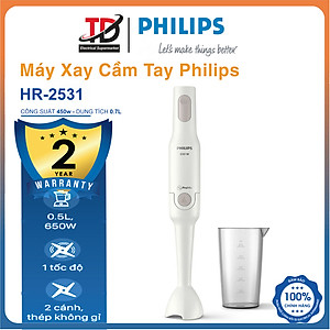 Máy Xay Sinh Tố Cầm Tay Philips HR2531 - Công Nghệ Xay Promix 650W - Hàng Chính Hãng