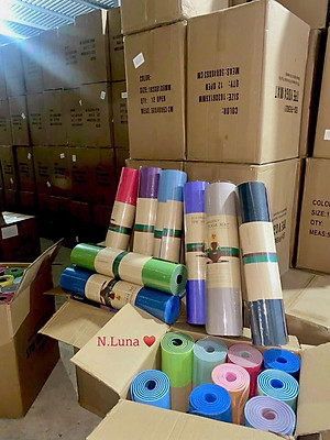 Thảm Tập Yoga Định Tuyến và loại trơn TPE Chống Trượt 6mm và 8mm