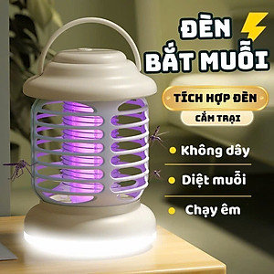 Máy Bắt Muỗi Mini Đèn Cắm Trại, Đèn Ngủ Diệt Côn Trùng, Cổng Sạc USB, Pin 1200mA - HÀNG CHÍNH HÃNG MINIIN