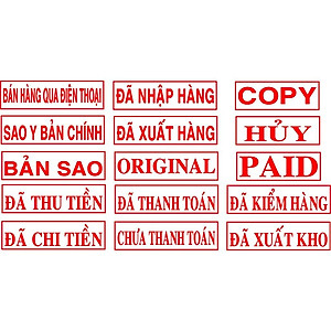 CON DẤU SAO Y, ĐÃ THU TIỀN,NHẬP HÀNG, XUẤT KHO, HỦY...- Hiệu Shiny