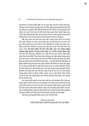 V. ũ khí kinh tế: Sự trỗi dậy của các biện pháp trừng phạt kinh tế như một công cụ chiến tranh hiện đại (bản in 2024)