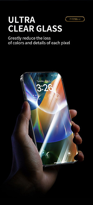 Miếng Dán Cường Lực Mipow Kingbull Chống Nhìn Trộm Anti-Spy Premium HD (2.7D) dành cho iPhone 14 / iPhone 14 Plus/ iPhone 14 Pro/ iPhone 14 ProMax_ Hàng Chính Hãng