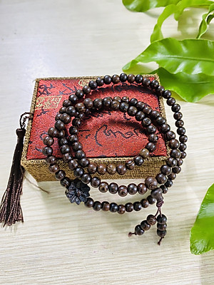 Vòng Tay Trầm Hương 108 Hạt Tròn 8 Ly 6 Ly Full Hộp Đẹp - Chính Hãng