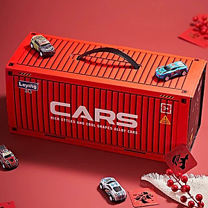 Bộ Đồ Chơi Xe Ô Tô Container 48 Chiếc Mini – Quà Sinh Nhật Bé Trai – Đồ Chơi Mô Hình Xe Hơi Kèm Hộp Đựng - HÀNG CHÍNH HÃNG MINIIN
