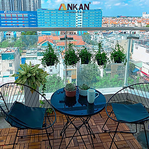 Combo 9 Ván Sàn Gỗ Tự Nhiên Màu Nâu Vàng, Vỉ Gỗ Lót Sàn Ban Công, Sân Vườn, Hồ Bơi, Phòng Spa, Siêu Bền, Chịu Nước Tốt, Chống Trơn Trượt, Tiêu Chuẩn Xuất Khẩu