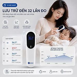 Máy Đo Nhiệt Kế Kachi JXB-315 Cảm Biến Hồng Ngoại có chứng nhận FDA Mỹ