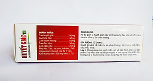 HUYẾT GIÁC TB (LONG HUYẾT PH) – TAN VẾT BẦM TÍM – MAU LÀNH VẾT THƯƠNG – TAN HUYẾT - HỘP 30 VIÊN 