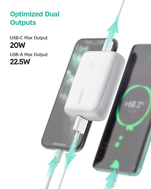 Pin sạc dự phòng Aukey PB-N83S 20W PD 10.000mAh, hàng chính hãng