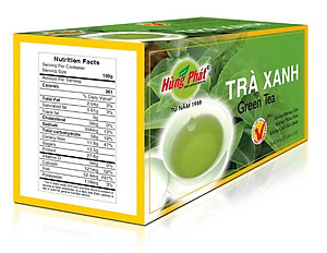 Trà Xanh Túi Lọc Nguyên Chất Hộp 25 Gói - Thương Hiệu Hùng Phát