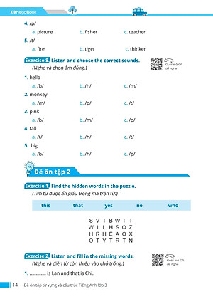 Đề Ôn Tập Từ Vựng Và Cấu Trúc Tiếng Anh Lớp 3