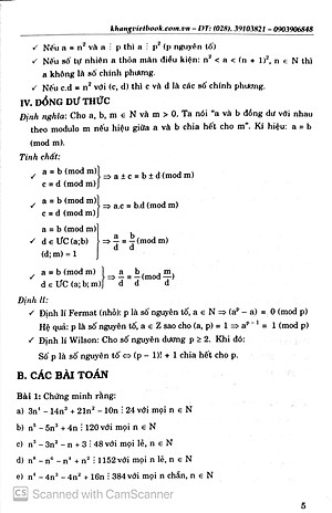 Chuyên đề bồi dưỡng học sinh khá, giỏi Toán THCS Phần Số Học  