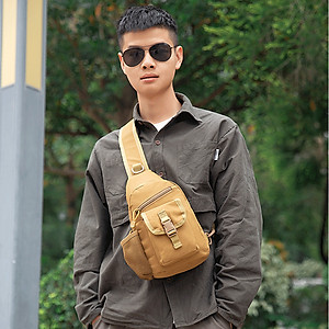 Túi Đeo Chéo Nam Cavan Phong Cách Hàn Quốc, Túi Đeo Trước Ngực Chất Vải Kaki Chống Nước Nhẹ- HÀNG CHÍNH Hãng