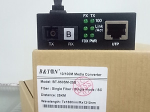 Convector 1 sợi SC đầu B-10/100M- BTON-BT-950SM-25B. Hàng chính hãng