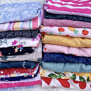 Váy đầm bé gái tay ngắn thun cotton co giãn giao nhiều hoạ tiết khác nhau cho khách MamLa