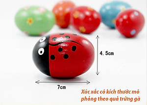 Xúc xắc trứng gà bằng gỗ - 1 chiếc 