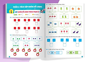 Phiếu Luyện Toán Tư Duy Cùng Gấu Kiki 4: Tách Gộp Nhóm Số Lượng - Làm Quen Với So Sánh