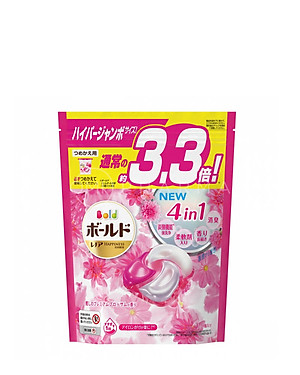 Viên giặt xả Bold GelBall 4D P&G hương hoa ngọt ngào túi refill 36 Viên