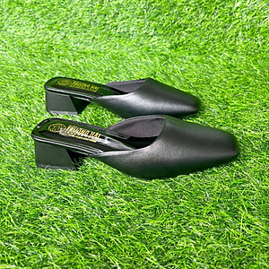 Giày sục nữ gót vuông 3cm Trường Hải mũi vuông da mềm SN155