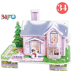 Đồ chơi lắp ghép mô hình giấy thông minh Ngôi nhà mơ ước