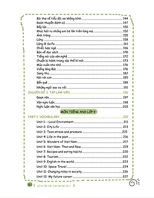 Sổ tay kiến thức Toán - Văn – Anh Lớp 9