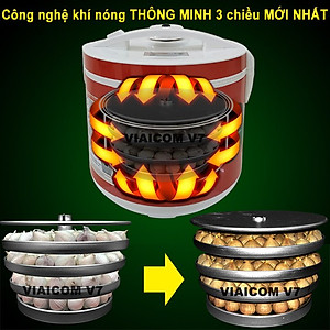 Máy làm tỏi đen VIAICOM V7 Đỏ - Công nghệ Nhật Bản - Hàng chính hãng