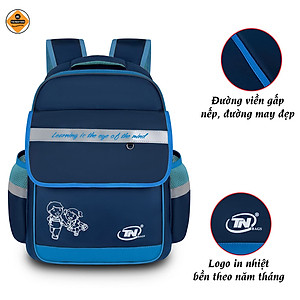 Balo học sinh tiểu học TN Bags – Balo đi học cấp 1 siêu nhẹ, trượt nước, nhiều ngăn cao cấp cho bé năng động TN.B3014