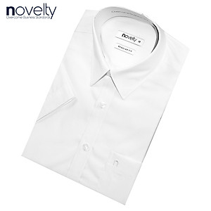 Áo sơ mi nam ngắn tay trắng Regular fit NSMMMWNTCR220127N