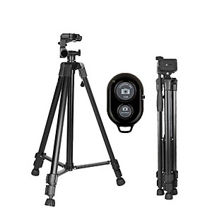 Chân giá đỡ máy chụp ảnh/ quay phim Tripod 3366 + Giá đỡ điện thoại - Hàng chính hãng