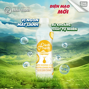 Lốc 6 chai Nước Khoáng Thiên Nhiên Có Ga Đảnh Thạnh Khoáng Chanh Muối 430ml