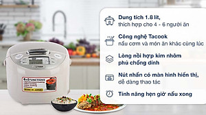Nồi Cơm Điện Tử Tiger JAX-S18W - 1.8L - Hàng Chính Hãng