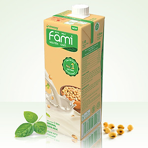Thùng 10 Hộp Sữa Đậu Nành Vinasoy Fami Nguyên Chất (1 lít / Hộp)