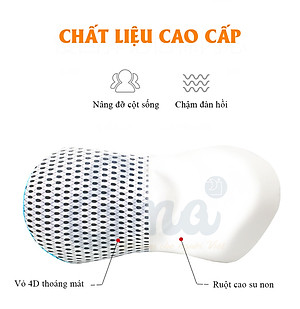 Gối kê lưng Ema cho người đau mỏi thắt lưng, thoát vị đĩa đệm, bà bầu, người cao tuổi, dân văn phòng...