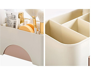 Kệ đựng mỹ phẩm mini đẻ bàn bằng nhựa – Giao màu ngẫu nhiên
