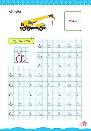 Sách Cùng Khủng Long Học Nét Cơ Bản Quyển 3 (Chữ Cái Đầu Tiên) Bé Trai