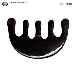 Lược Sừng Dưỡng Sinh 5 Răng - Mát Xa Da Đầu Đả Thông Kinh Lạc Chuyên Dùng Cho Spa - COH200B