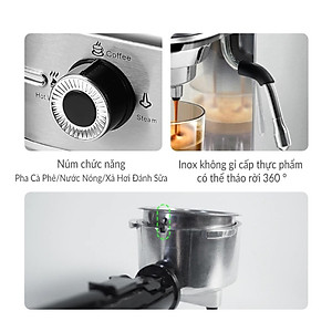 HÀNG CHÍNH HÃNG - Máy pha cà phê espresso bán tự động, thương hiệu Mỹ HiBREW cao cấp - H11