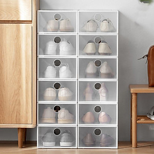 Combo 5 Hộp Đựng Giày Nhựa Cứng Trong Suốt ,Tháo Lắp Dễ Dàng 