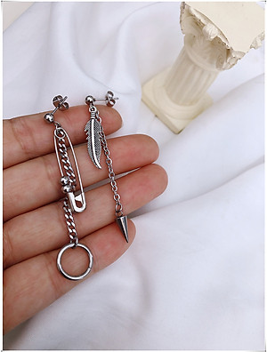 Khuyên tai nam nữ xích dài Hàn Quốc cực cool 1 ĐÔI