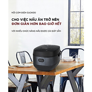 Nồi cơm điện tử Cuckoo 1.08L CR-0690F-BKBKCRVNCV_ màu đen, nhiều chế độ nấu, lòng nồi chống dính, thiết kế sang trọng - Bảo hành 2 năm - Hàng chính hãng Cuckoo Vina