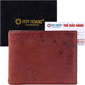 Ví Nam Huy Hoàng HT2407 (10 x 12.5 cm) - Nâu Đỏ